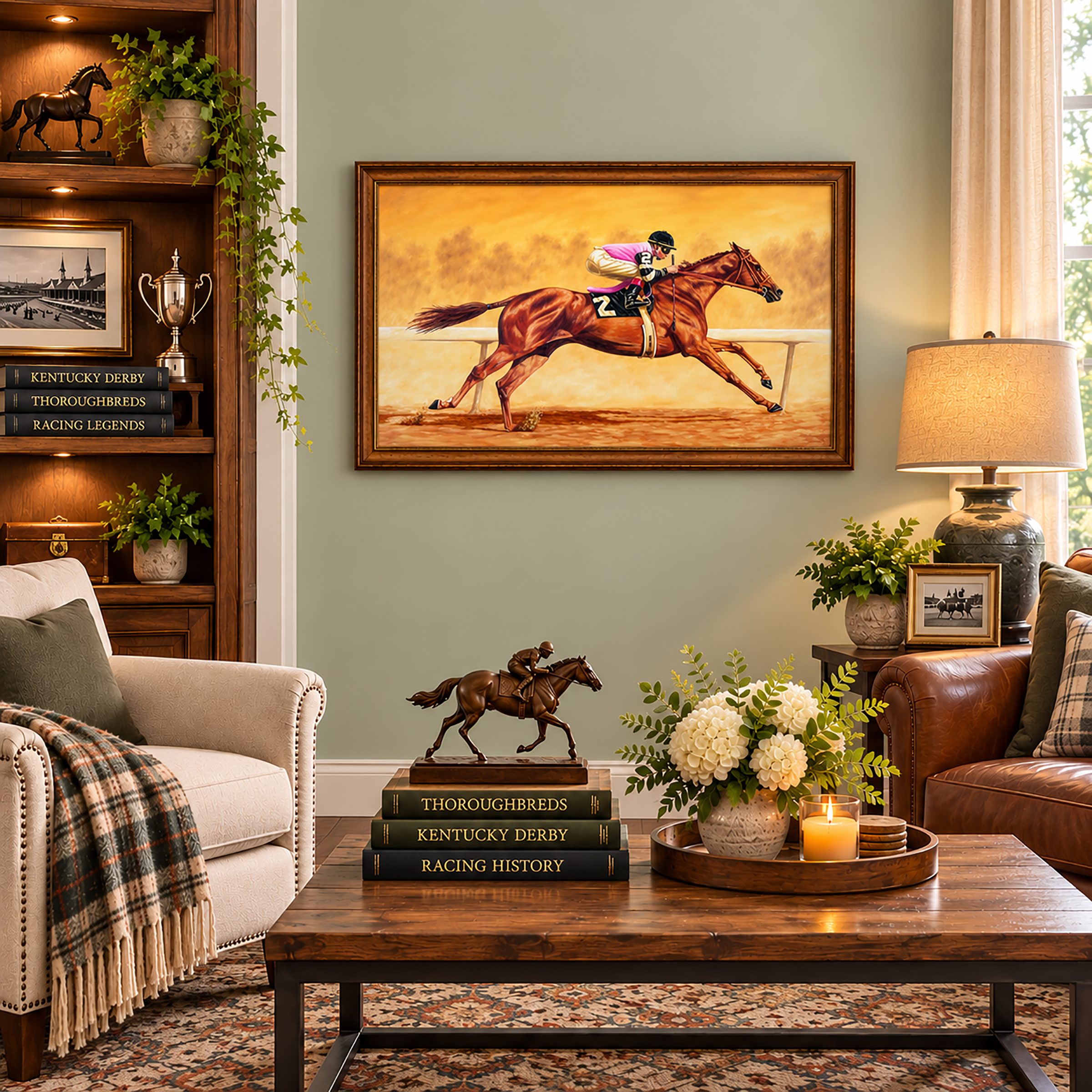 Affirmed, Steve Cauthen Up, 1978 Kentucky Derby, S/N Limited Edition Canvas Print.