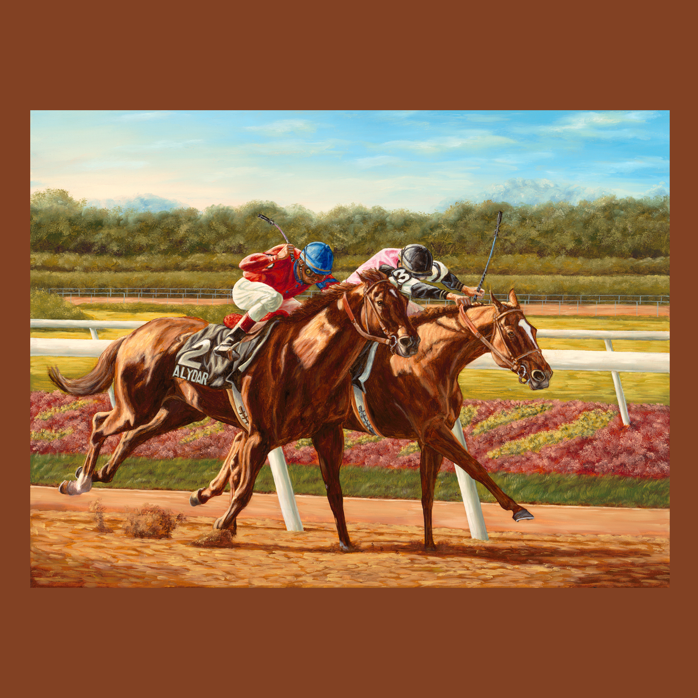 Affirmed vs. Alydar, 1978 Belmont Stakes, S/N LImited Edition Canvas Print