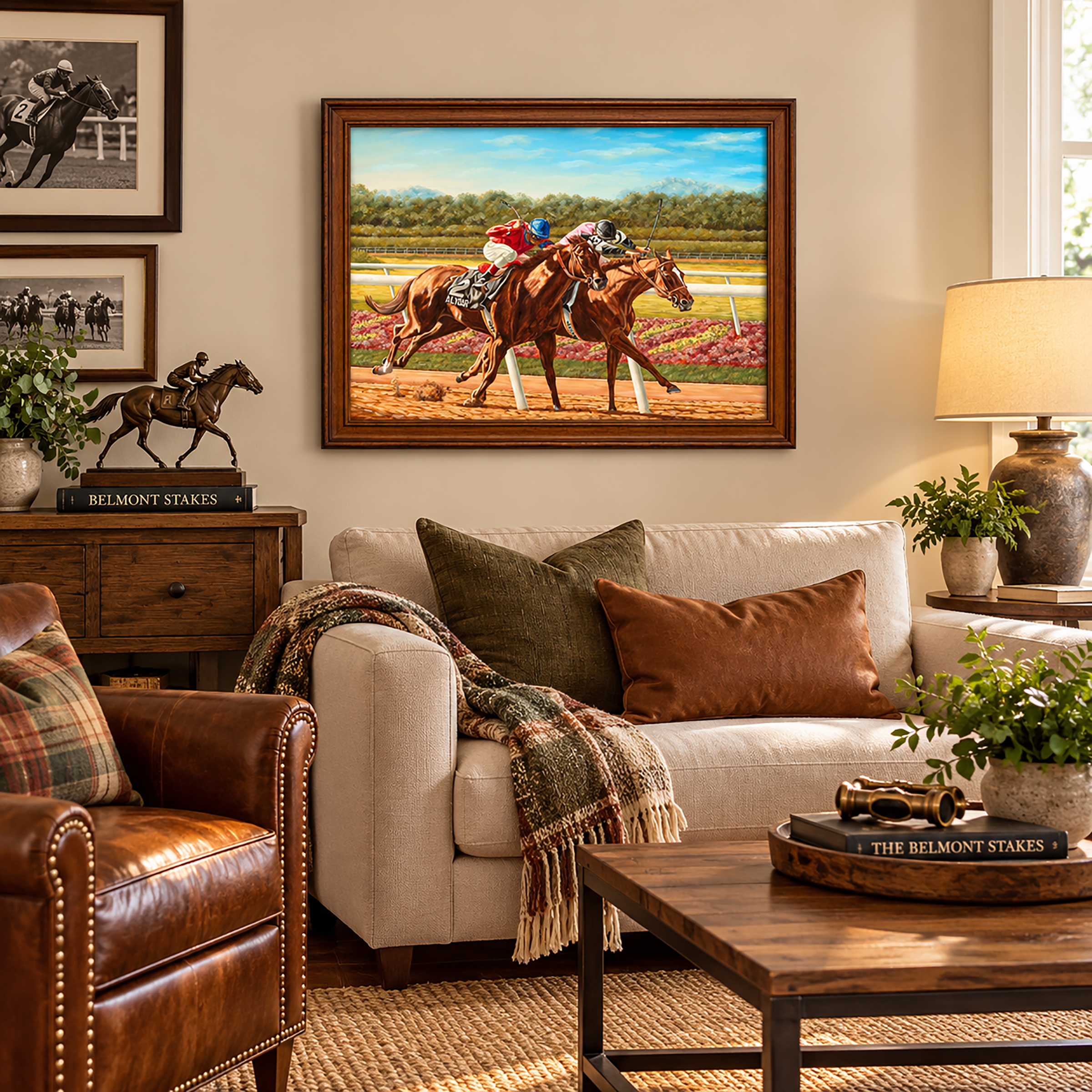 Affirmed vs. Alydar, 1978 Belmont Stakes, S/N LImited Edition Canvas Print