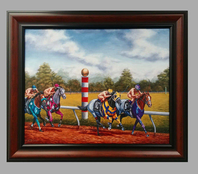 Bareback Handicap Giclee print on canvas
