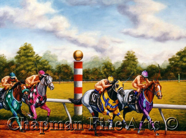 Bareback Handicap Giclee print on canvas