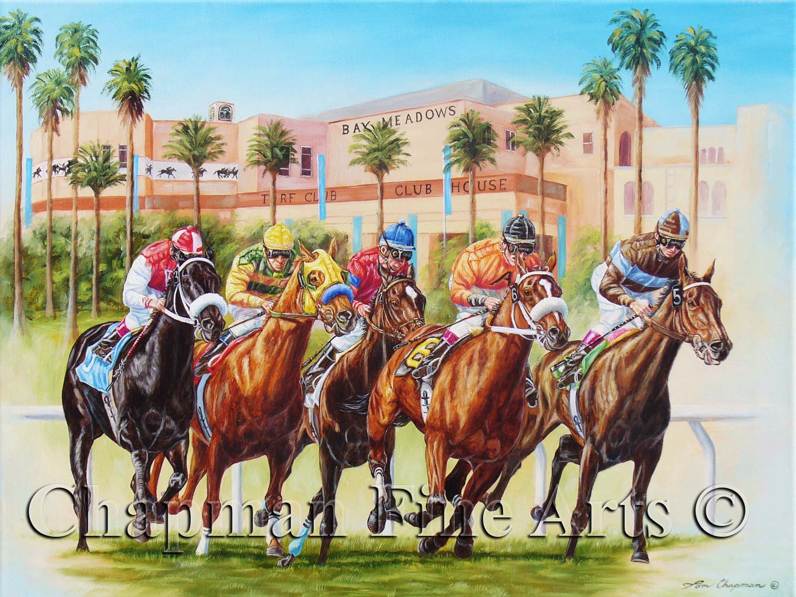 Bay Meadows, The End of an Era - horseracing giclee canvas print