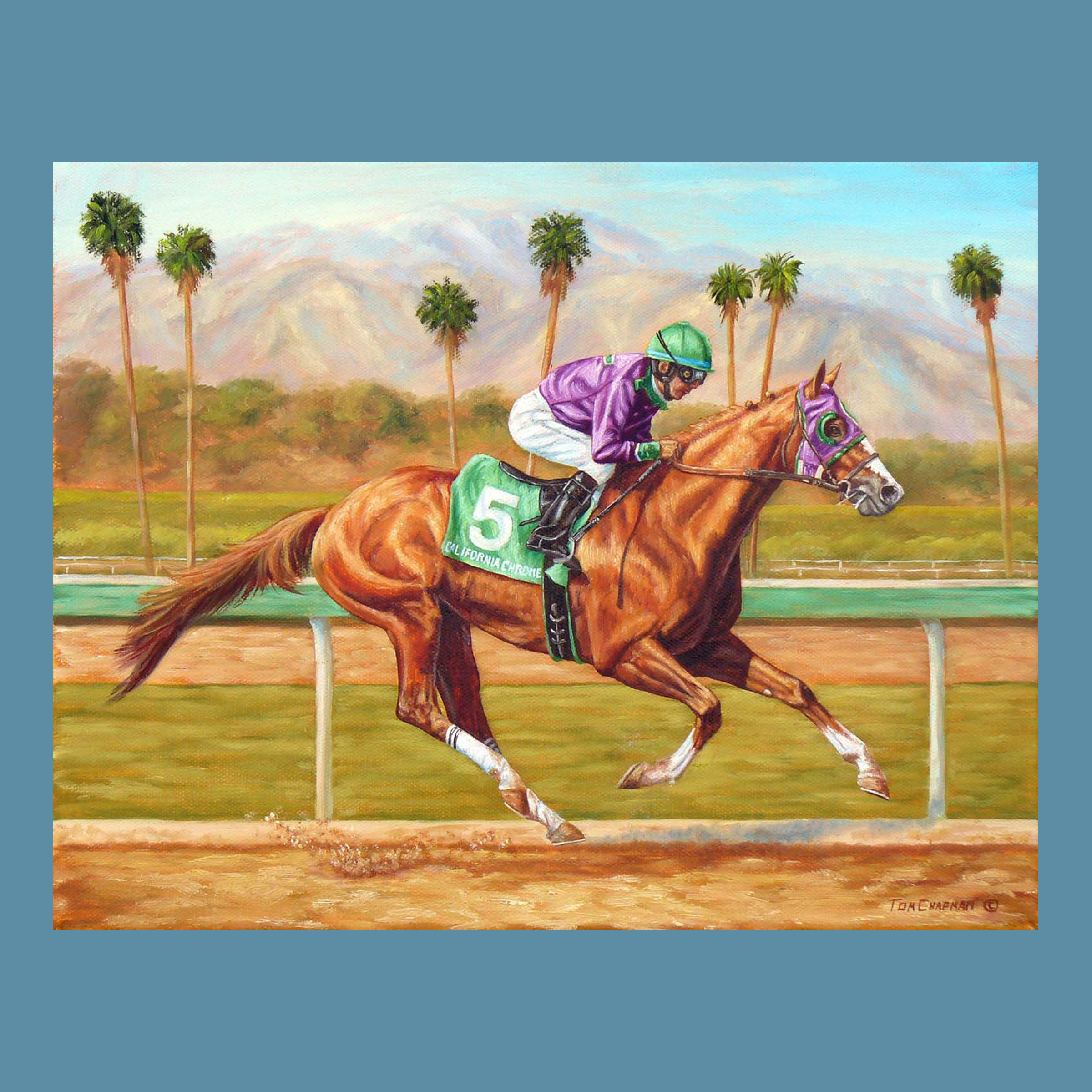 California Chrome Winning the Santa Anita Derby