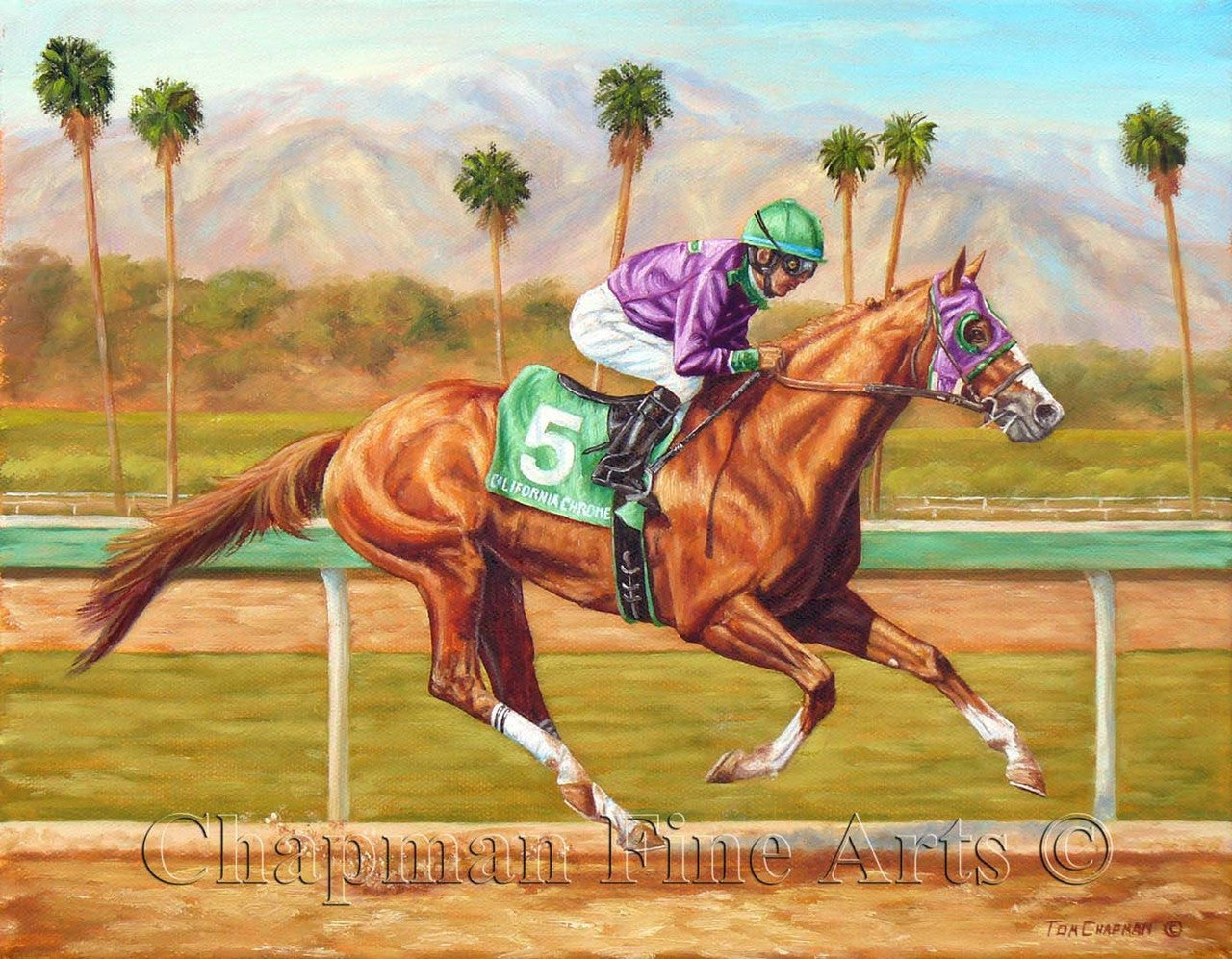 California Chrome Winning the Santa Anita Derby