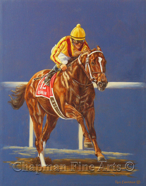 Curlin, Cool in the Desert, Winning the Dubai World Cup, 2008 - horseracing giclee print