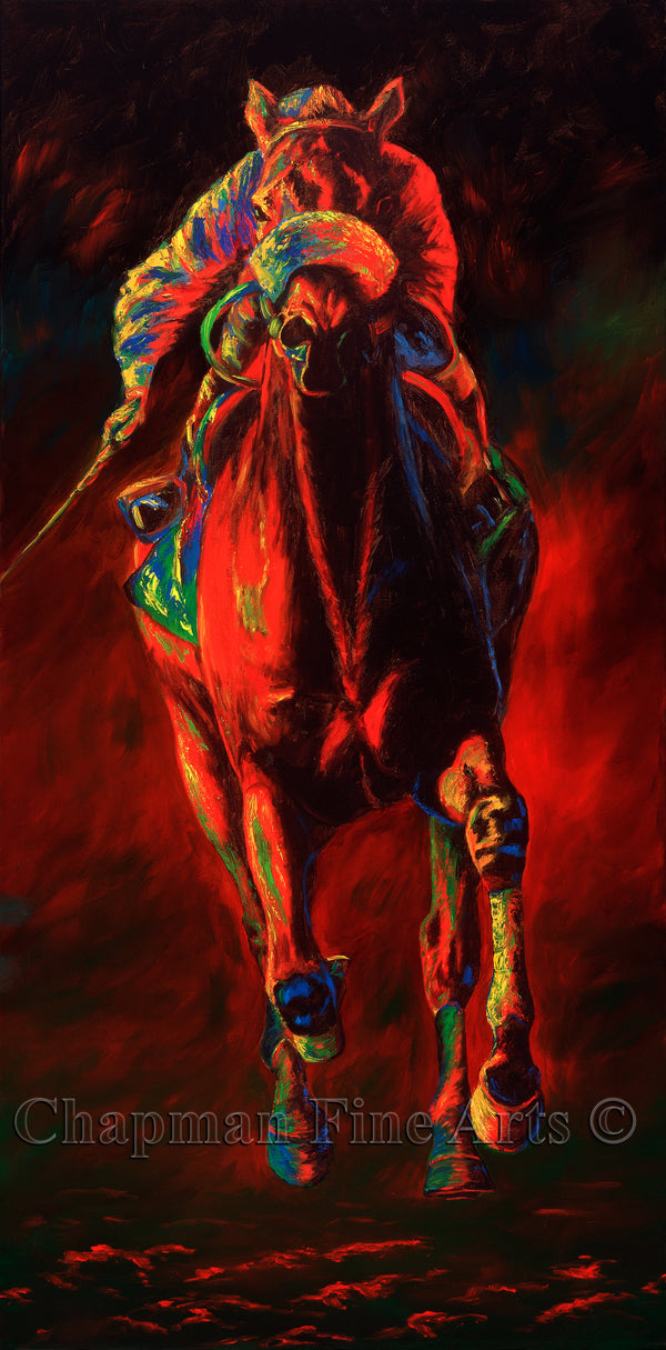 High Octane - horseracing giclee canvas print