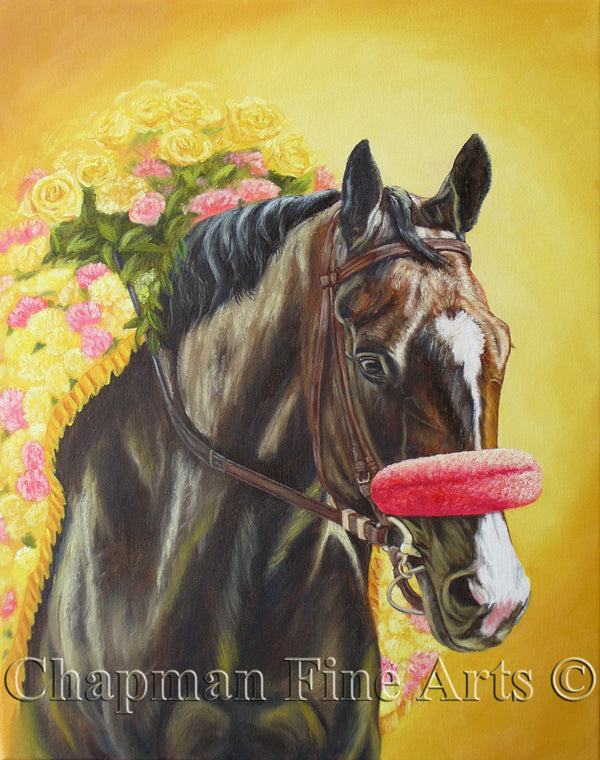 Lava Man's Claim to Fame - horseracing giclee canvas print
