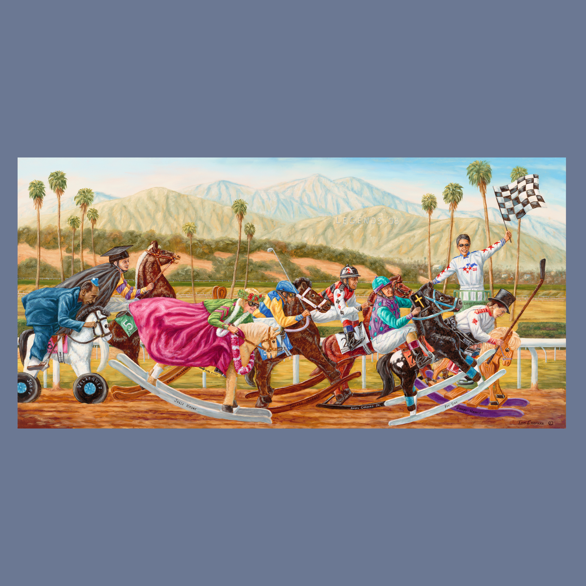 Legends on Tour, 2008 - horseracing S/N Limited Edition Canvas Print.