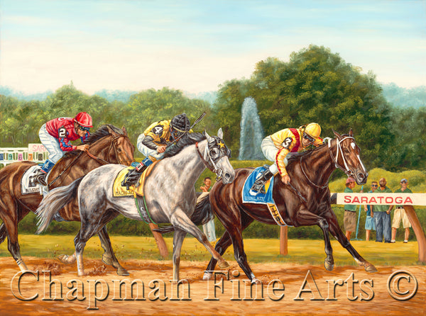 Rachel Alexandra Wins the Woodward Stakes, giclee canvas print