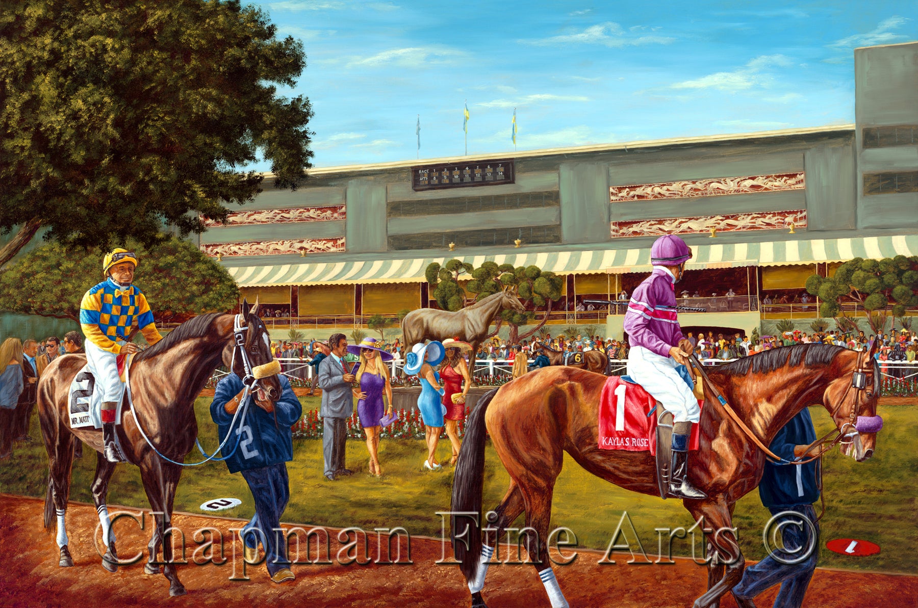The Calm Before the Race - horseracing S/N Limited Edition Canvas Prints