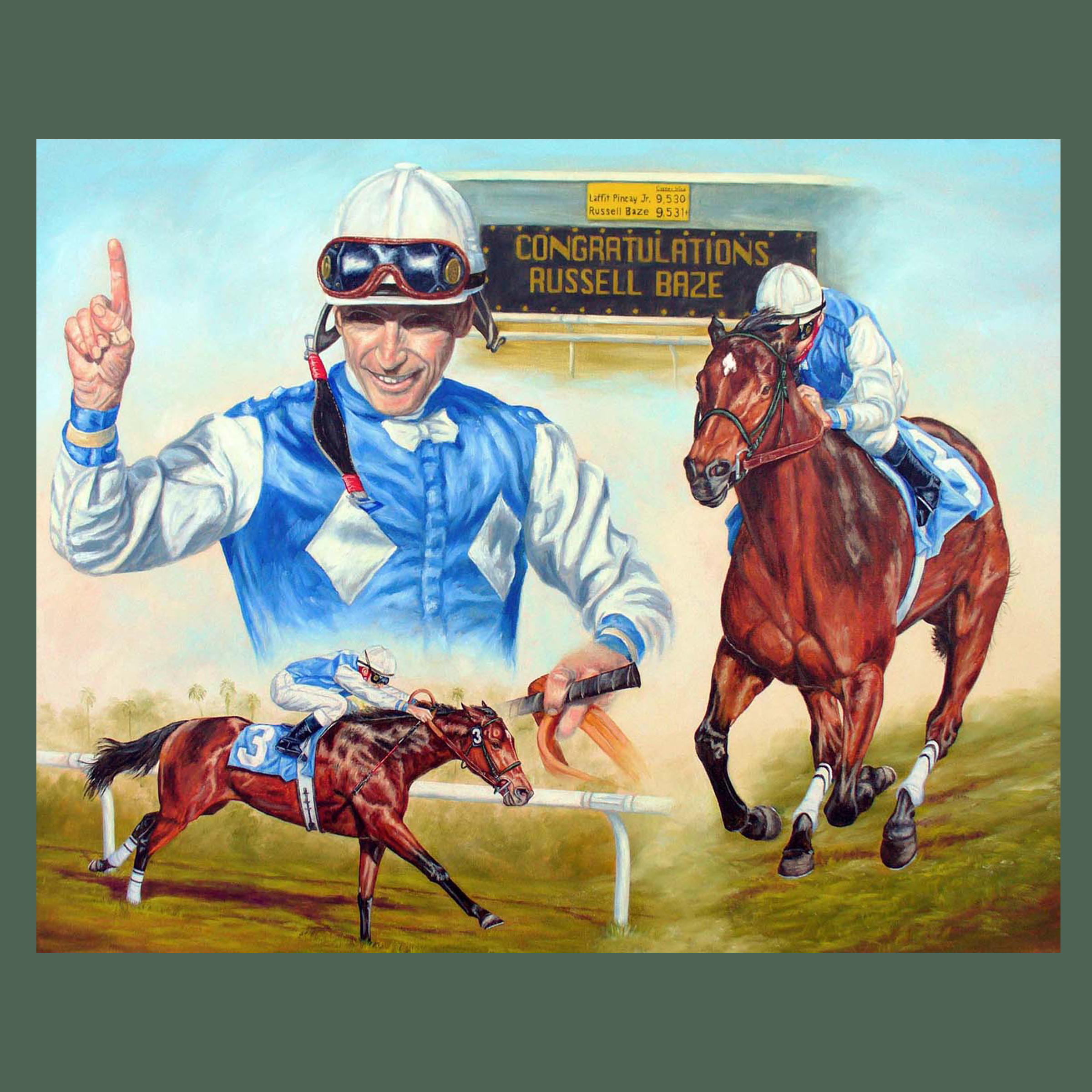 The Russell Record, - horseracing S/N Limited Edition Canvas Print.