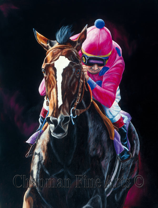 Tiznow, America's Horse - horseracing giclee canvas print