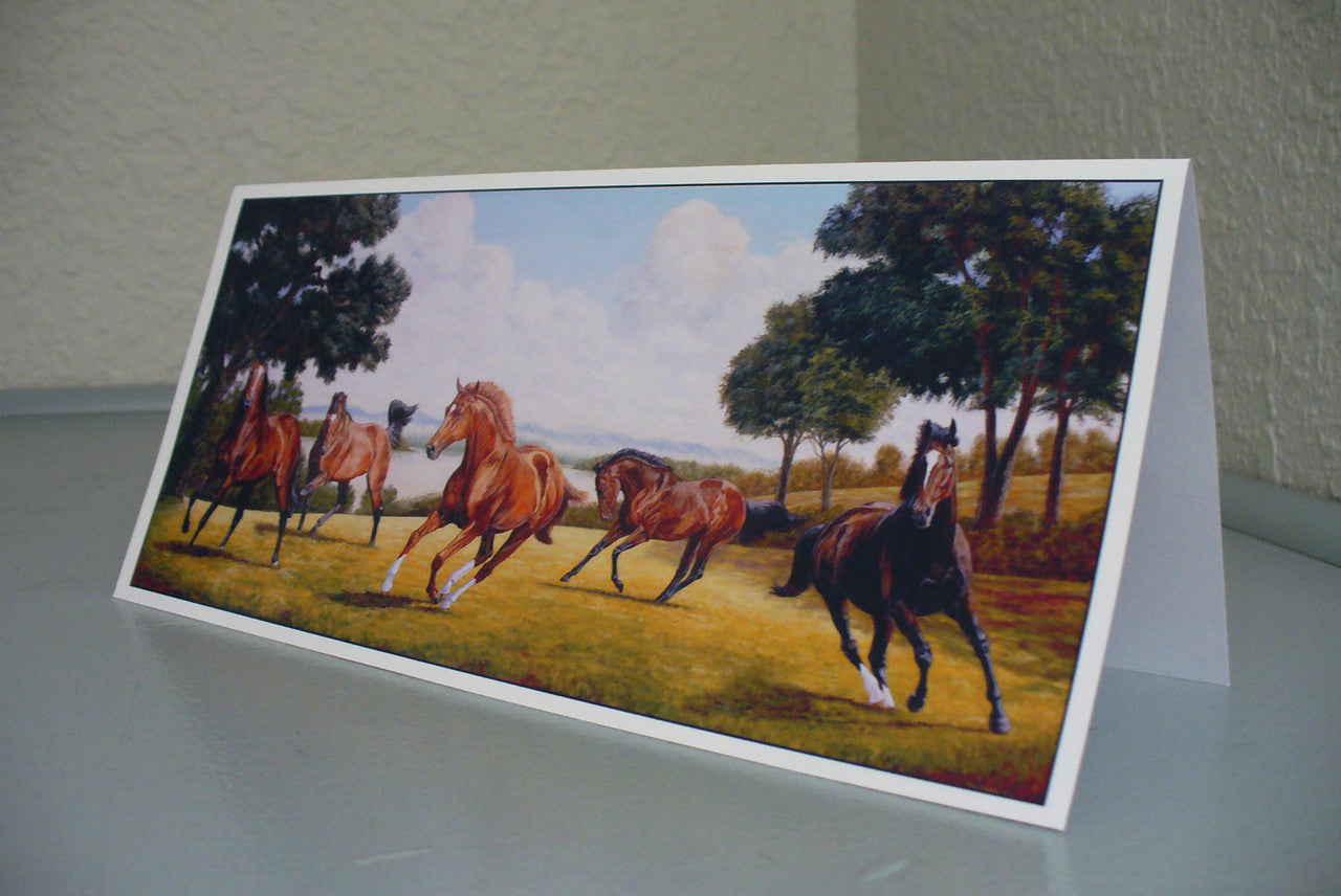 Dance Class, Featuring Zenyatta and Four Champions Greeting Cards